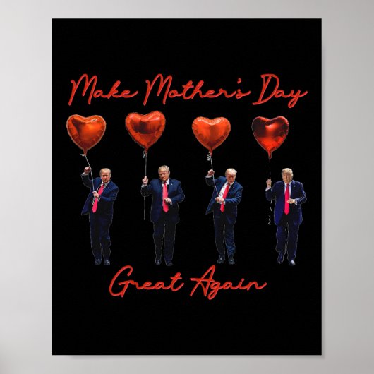 Grappig Maak Moederdag Geweldig Again Trump Rode H Poster (Voorkant)