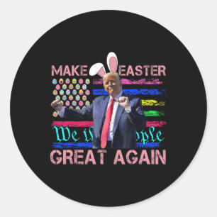 Grappig Maak Pasen Groot Weer Trump Dancing Pasen Ronde Sticker