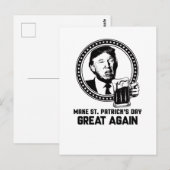 Grappig Maak St. Patrick's Dag weer Groot Briefkaart (Voorkant / Achterkant)