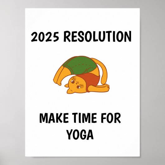 Grappig Maak tijd voor yoga Wall art Poster (Voorkant)