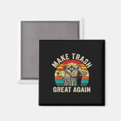 Grappig Maak Trash Great Again Trump Garbage Racoo Magneet (Voorkant / Achterkant)