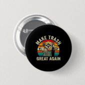 Grappig Maak Trash Great Again Trump Garbage Racoo Ronde Button 5,7 Cm (Voorkant /achterkant)