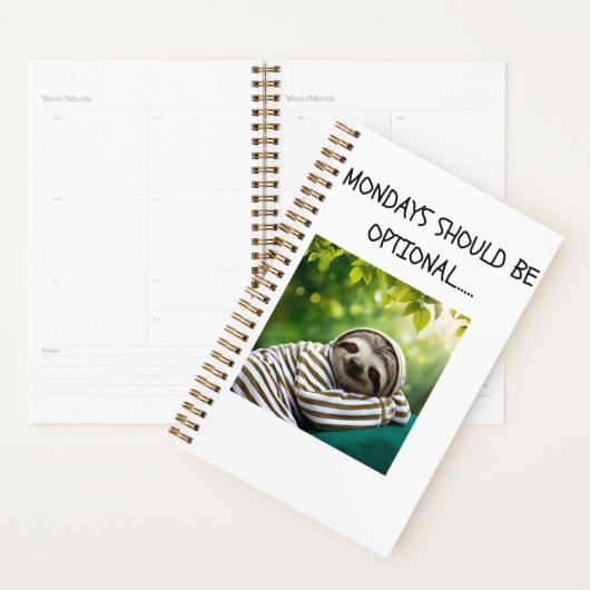 Grappig maandagjournaal planner (Display)
