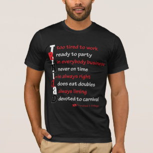 Grappig, maar echte Trini-beschrijving T-shirt
