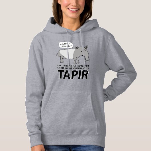 Grappig, maar onaangenaam Tapir Hoodie (Voorkant)