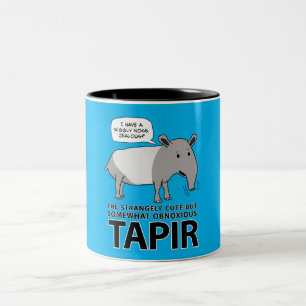 Grappig, maar onaangenaam Tapir Tweekleurige Koffiemok