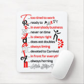 Grappig maar waar Trini Beschrijving op Muismat (Met muis)