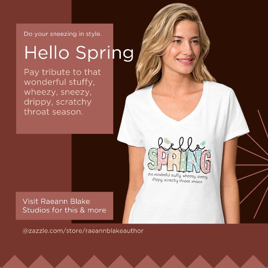 Grappig Maar Ware Hallo Lente V-Hals T-Shirt