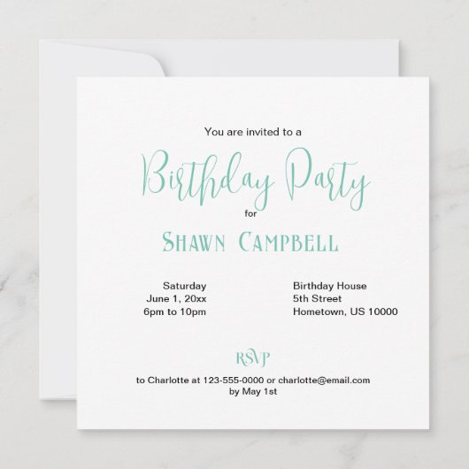 GRAPPIG MAF MONSTER TAART VERJAARDAG KAART (Achterkant)