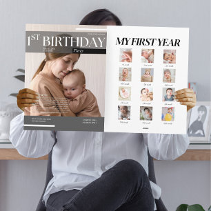 Grappig magazine 1e verjaardag uitnodiging