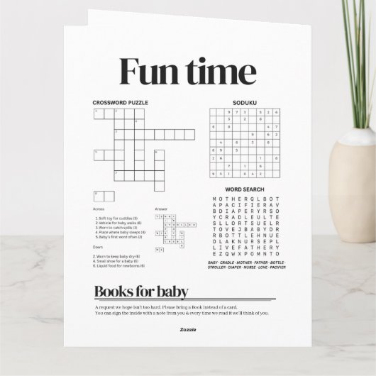 Grappig magazine baby shower uitnodiging (Achterkant)