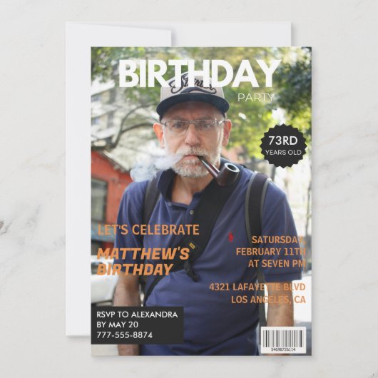 Grappig Magazine Redactie Foto 73ste verjaardag Kaart (Voorkant)