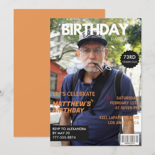 Grappig Magazine Redactie Foto 73ste verjaardag Kaart (Voorkant / Achterkant)