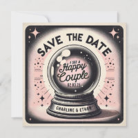 Grappig Magic Ball Roze zwart Save the date
