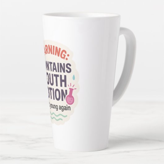 Grappig Magisch Elixir Ontwerp Latte Mok (Rechterhoek)