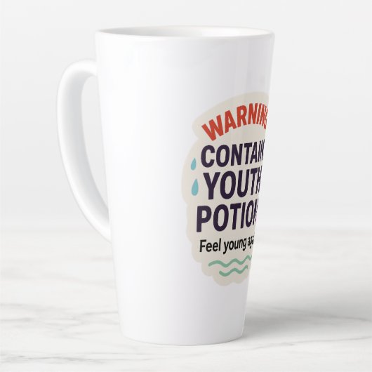 Grappig Magisch Elixir Ontwerp Latte Mok (Linkerhoek)