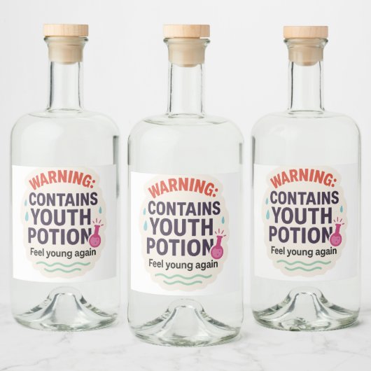 Grappig Magisch Elixir Ontwerp Likeurfles Etiket (Flessen)