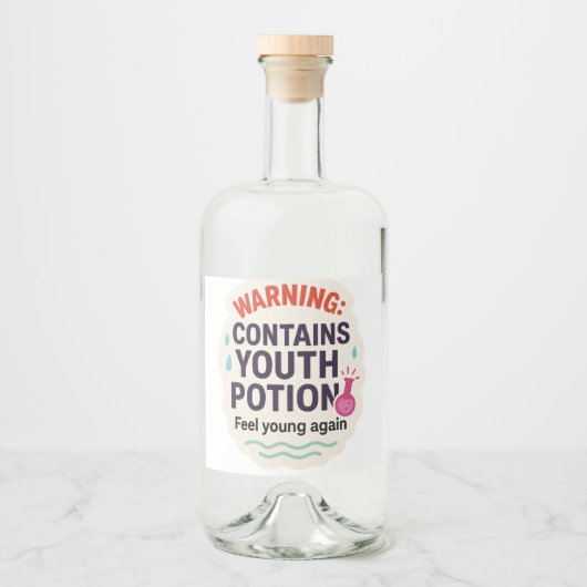 Grappig Magisch Elixir Ontwerp Likeurfles Etiket (Voorkant)