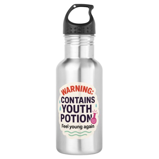 Grappig Magisch Elixir Ontwerp Waterfles (Voorkant)