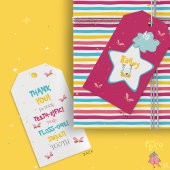 Grappig Magisch Roze Kleur Pop Tand Pun Cadeaulabel