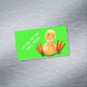 Grappig magnetisch Visitekaartje Happy Yellow Duck (Voorbeeld)