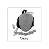 Grappig magnifieke kogelvogels cartoon rubberstam rubberstempel (Afrduk)