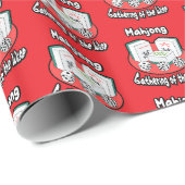 Grappig Mahjong cadeau _Verzameling van de Wijzen Cadeaupapier (Rol Hoek)
