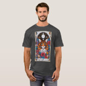 Grappig Maine Coon Cat Tarot Kaart T-shirt (Voorkant volledig)