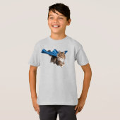 Grappig Maine Coon Superhelden Kinder T-Shirt (Voorkant volledig)