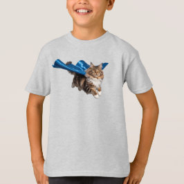 Grappig Maine Coon Superhelden Kinder T-Shirt