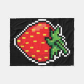 Grappig Makkelijk Halloween Kostuum Pixel Aardbei  Fleece Deken (Voorkant (Horizontaal))