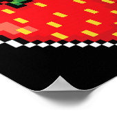 Grappig Makkelijk Halloween Kostuum Pixel Aardbei  Poster (Hoek)