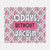 Grappig mam 0 dagen zonder sarcasme fleece deken (Voorkant (Horizontaal))