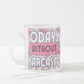 Grappig mam 0 dagen zonder sarcasme matglas koffiemok (Links)