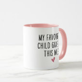 Grappig mam cadeau, mijn favoriete kind gaf me dez mok (Voorkant rechts)