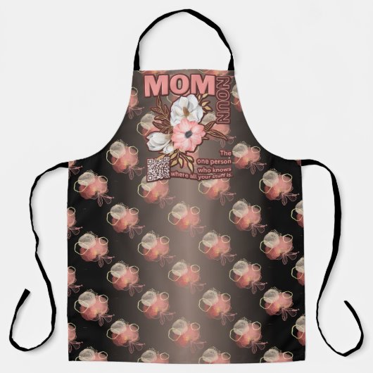 Grappig mam citaat overal afdrukken schort (Voorkant)