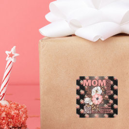 Grappig mam citaat overal afdrukken vierkante sticker