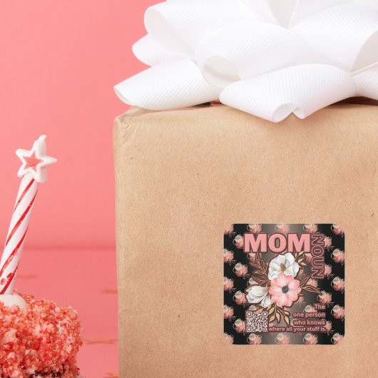 Grappig mam citaat overal afdrukken vierkante sticker