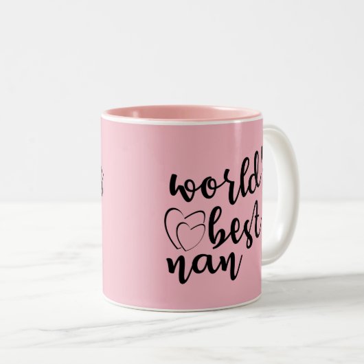 Grappig mam citeert - Beste Nan-Mok ter wereld - R Tweekleurige Koffiemok (Voorkant rechts)