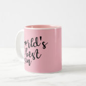 Grappig mam citeert - Beste Nan-Mok ter wereld - R Tweekleurige Koffiemok (Voorkant links)