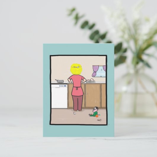 Grappig mam, de Jig is U Briefkaart (Staand voorkant)