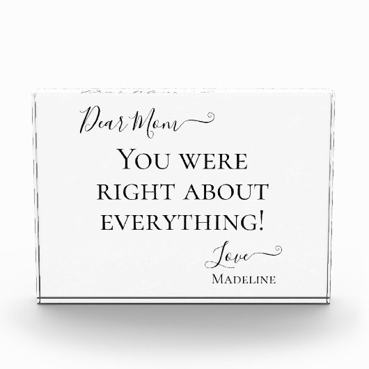 Grappig mam Gezegde dat je gelijk had Fotoblokken (Voorkant)