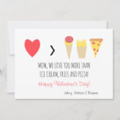 Grappig mam houdt van je meer rode Valentijnsdag Feestdagenkaart (Voorkant)