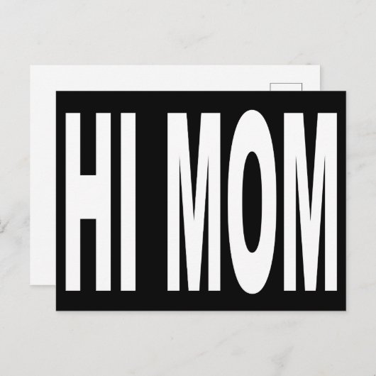 Grappig mam in grote letters briefkaart (Voorkant / Achterkant)