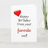 Grappig mam moeder geboortedag Kaart van favoriete (Voorkant)