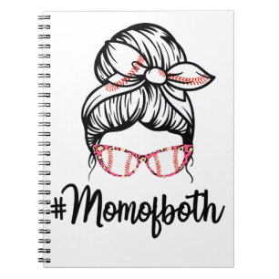 Grappig mam van Beide Baseball mama Softball Notitieboek