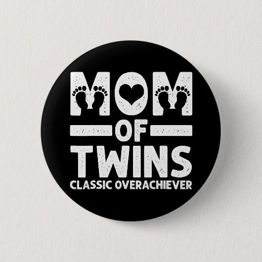 Grappig mam van Twins Classic Overhaalver Cool Twi Ronde Button 5,7 Cm (Voorkant)