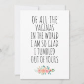 Grappig mam verjaardag Kaart van dochter bloemenpr (Voorkant)