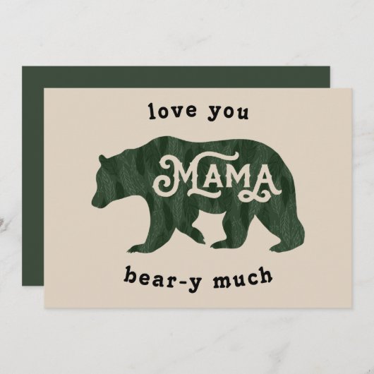 Grappig Mama Beer Moederdag Feestdagenkaart (Voorkant / Achterkant)