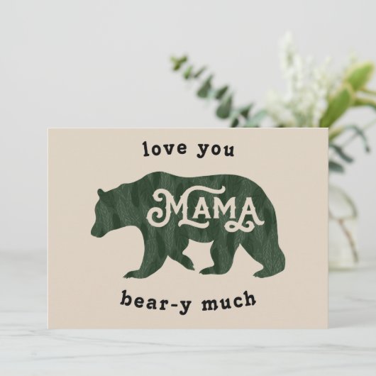 Grappig Mama Beer Moederdag Feestdagenkaart (Staand voorkant)